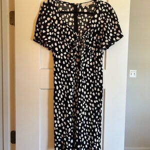 LOFT Short Sleeve Tie Front Dress